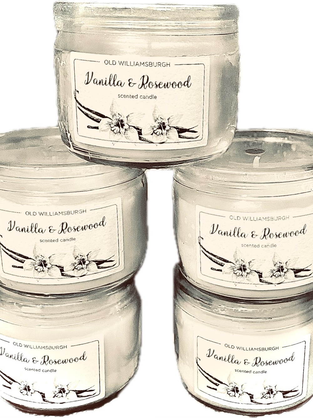 6 Candles: Vanilla & Rosewood Scented Candle